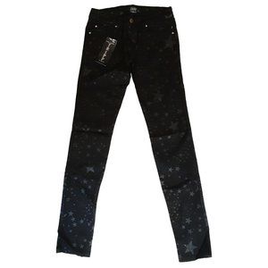 Tripp NYC Black Stars T Back Skinny Stretch Jeans